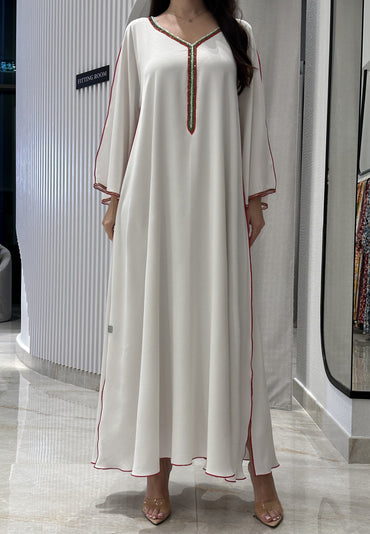 فستان من الكريب الحريري