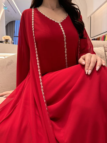 2 Pc Chiffon Handmade Embroidery