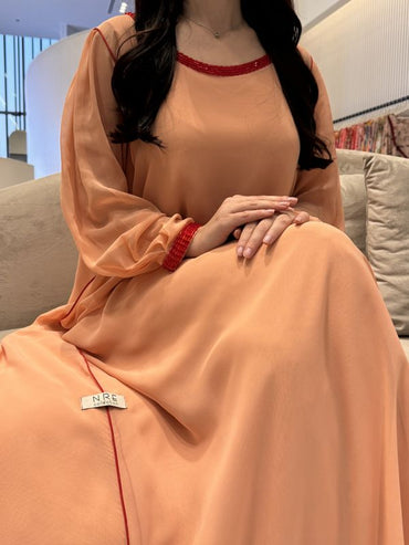 2 Pc Chiffon Handmade Embroidery