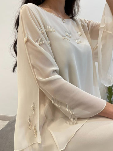 2 Pc Chiffon Handmade Embroidery