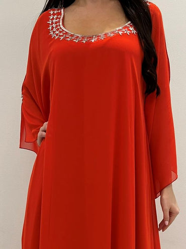 2 Pc Chiffon Handmade Embroidery