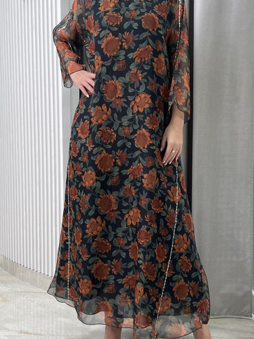 Organza M5awar embroidery