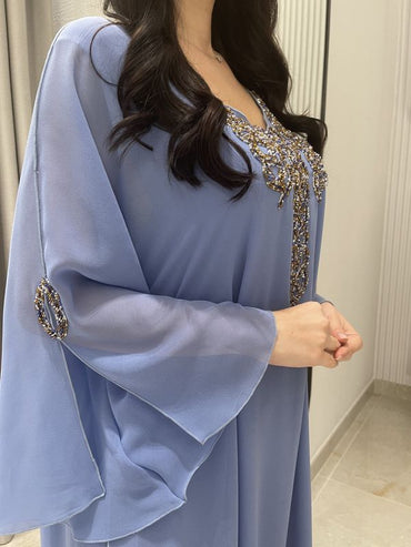 2 Pc Chiffon Handmade Embroidery