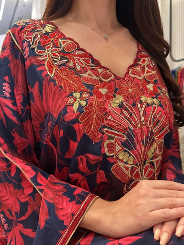 Pure Silk M5awar embroidery