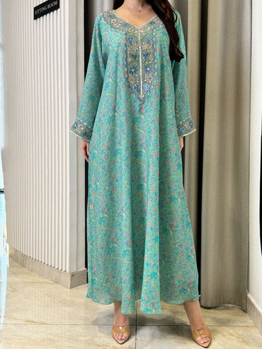 Pure Silk Linen M5awar embroidery