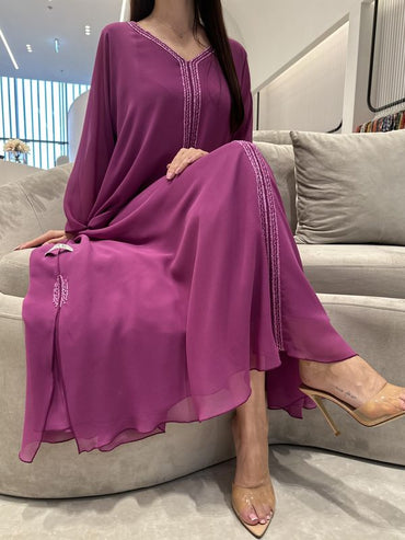 2 Pc Chiffon Handmade Embroidery