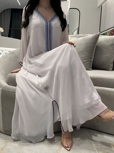 2 Pc Chiffon Handmade Embroidery