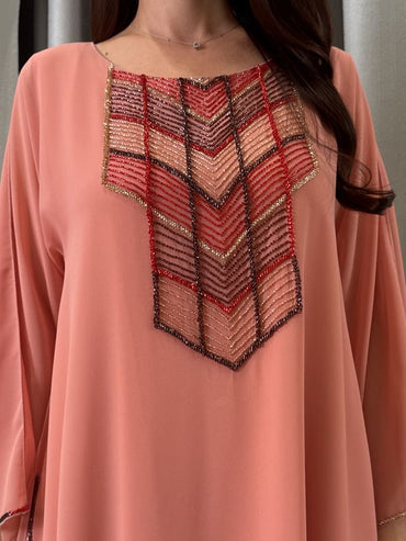 2 Pc Chiffon Handmade Embroidery