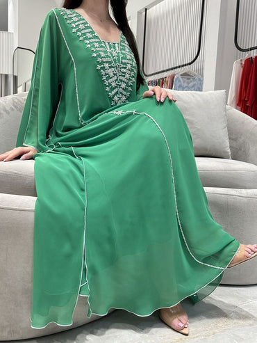 2 Pc Chiffon Handmade Embroidery