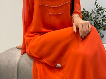 2 Pc Chiffon Handmade Embroidery