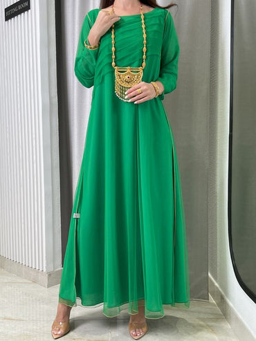 Double Chiffon + Tulle Dress