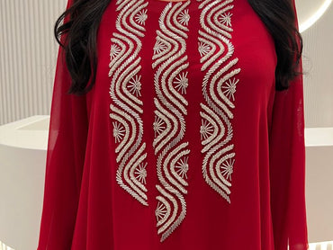 2 Pc Chiffon Handmade Embroidery