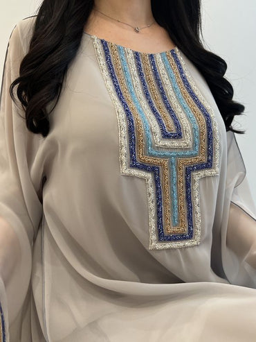 2 Pc Chiffon Handmade Embroidery