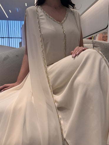 2 Pc Chiffon Handmade Embroidery