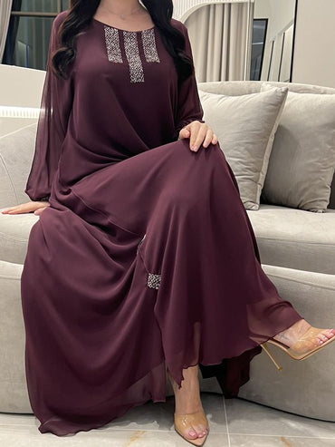 2 Pc Chiffon Handmade Embroidery