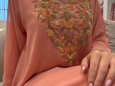 2 Pc Chiffon Handmade Embroidery