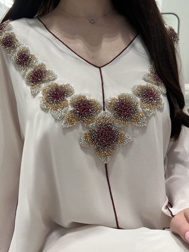 2 Pc Chiffon Handmade Embroidery