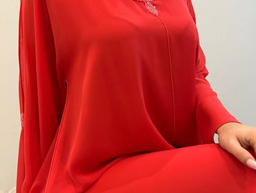 2 Pc Chiffon Handmade Embroidery