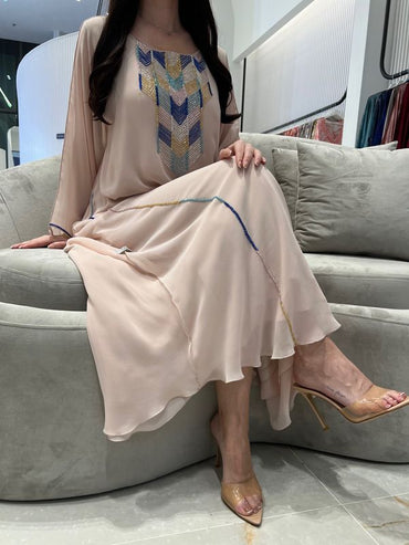 2 Pc Chiffon Handmade Embroidery