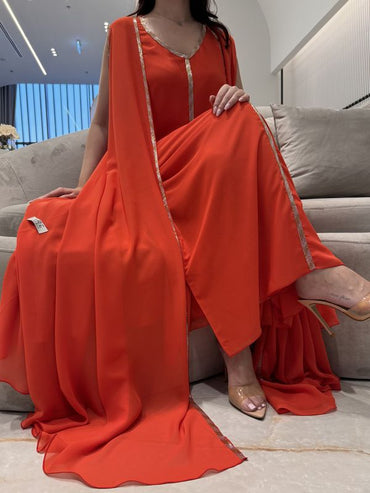 2 Pc Chiffon Handmade Embroidery