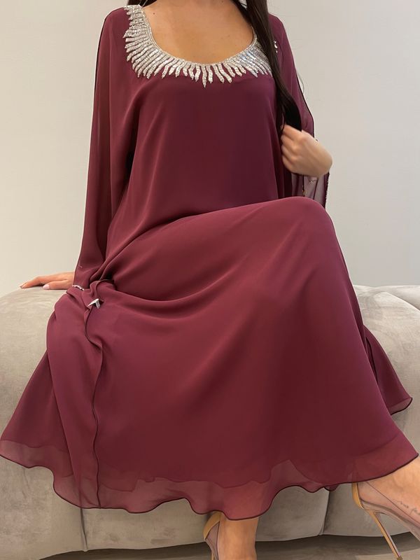 2 Pc Chiffon Handmade Embroidery