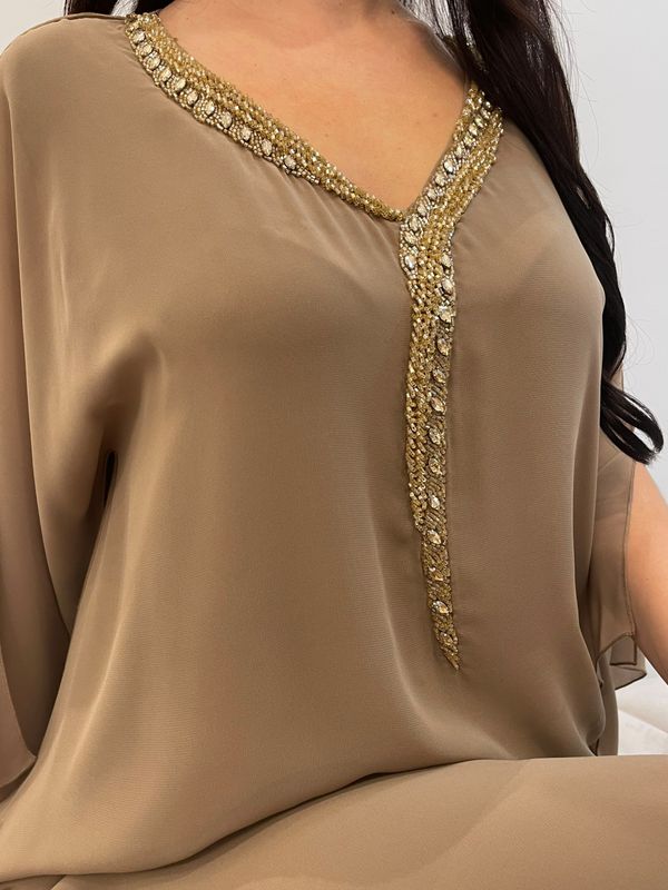 2 Pc Chiffon Handmade Embroidery