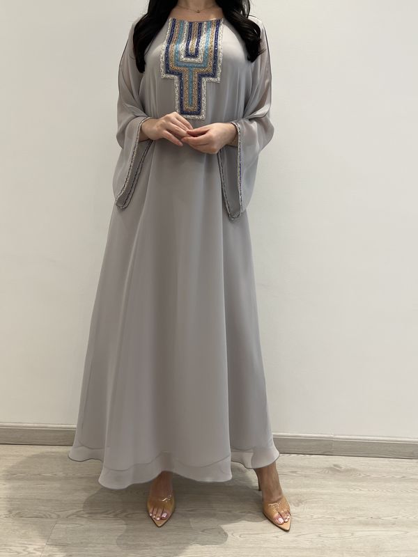 2 Pc Chiffon Handmade Embroidery