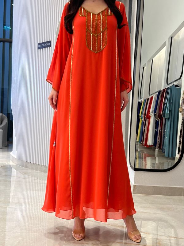 2 Pc Chiffon Handmade Embroidery