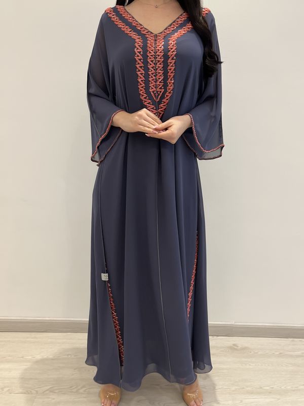 2 Pc Chiffon Handmade Embroidery