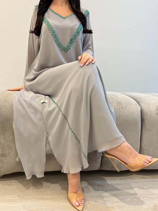 2 Pc Chiffon Handmade Embroidery