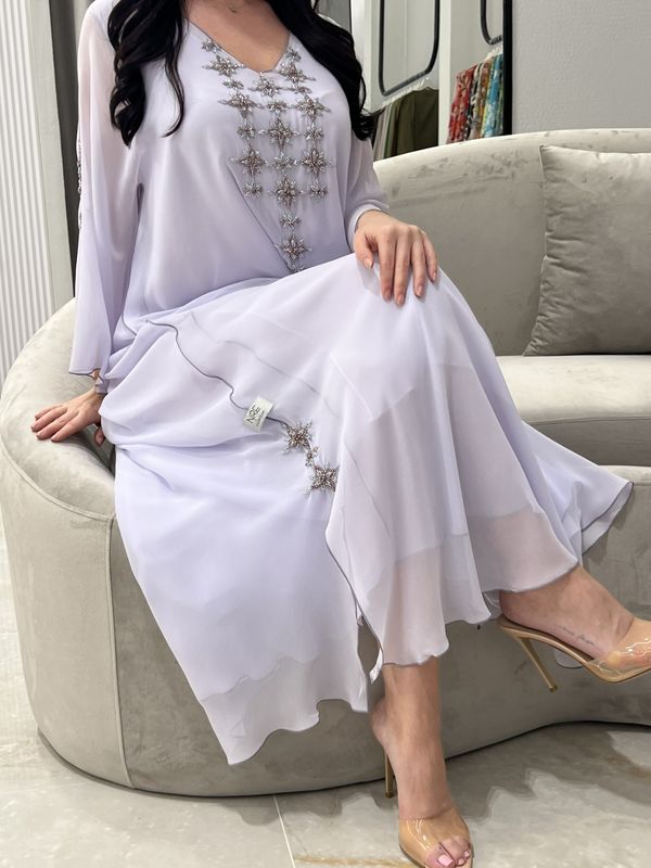 2 Pc Chiffon Handmade Embroidery