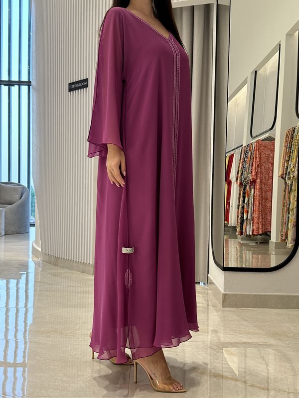 2 Pc Chiffon Handmade Embroidery