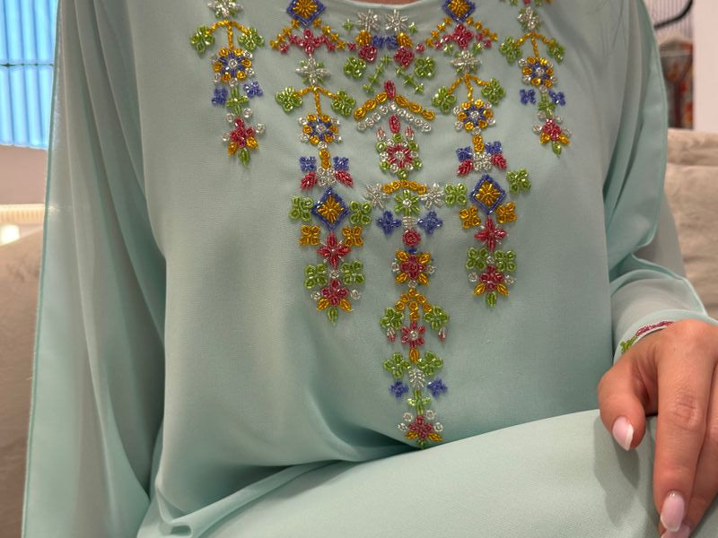 2 Pc Chiffon Handmade Embroidery