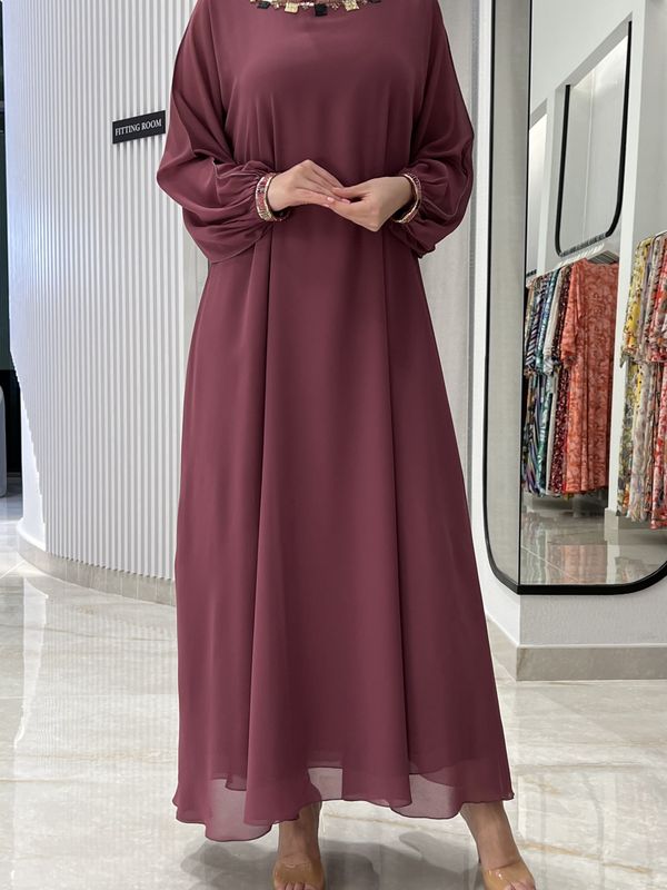 2 Pc Chiffon Handmade Embroidery