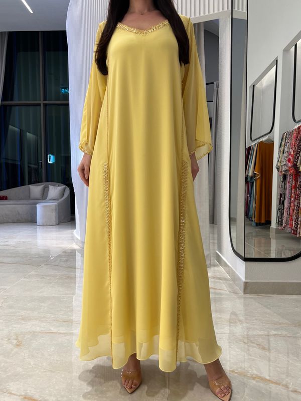 2 Pc Chiffon Handmade Embroidery