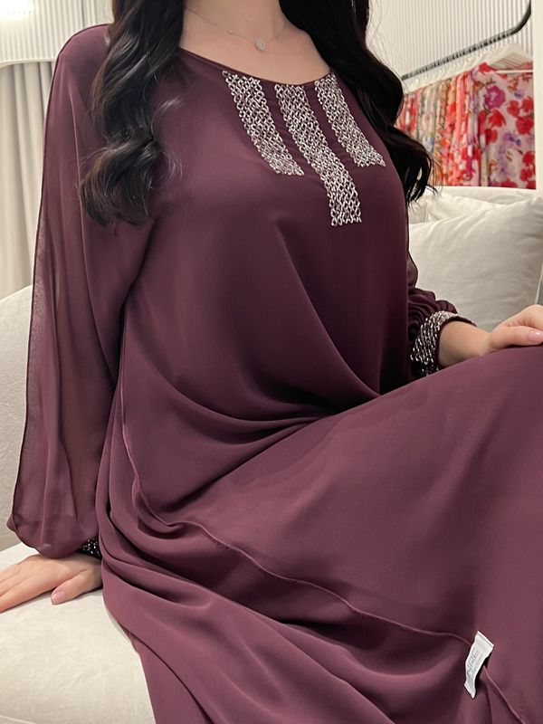 2 Pc Chiffon Handmade Embroidery