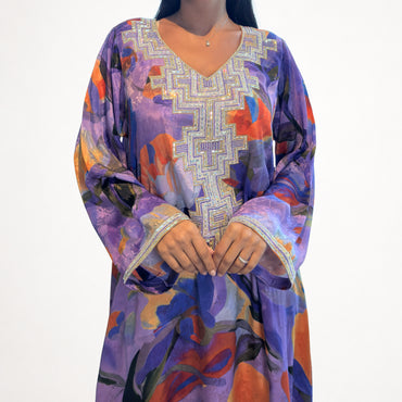 Pure Silk M5awar embroidery