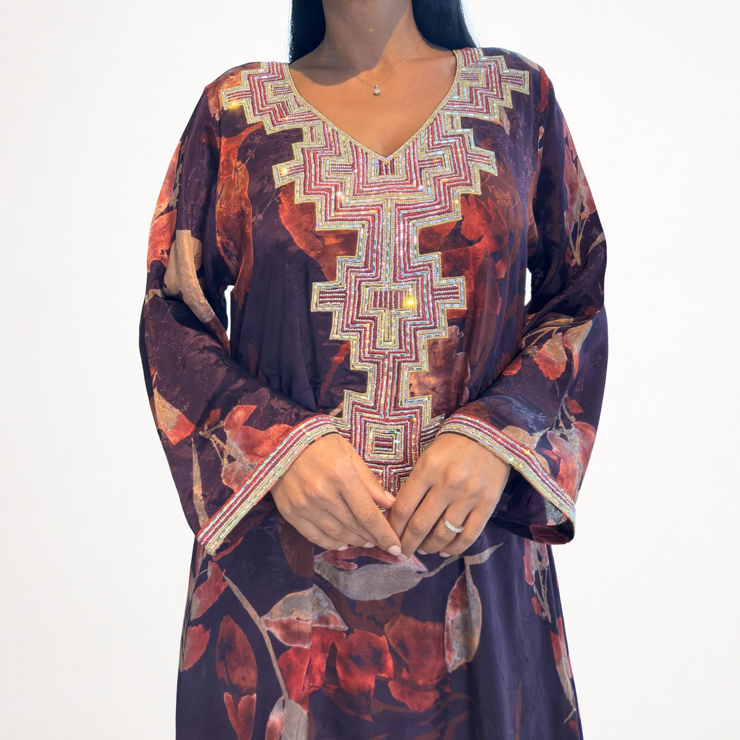 Pure Silk M5awar embroidery