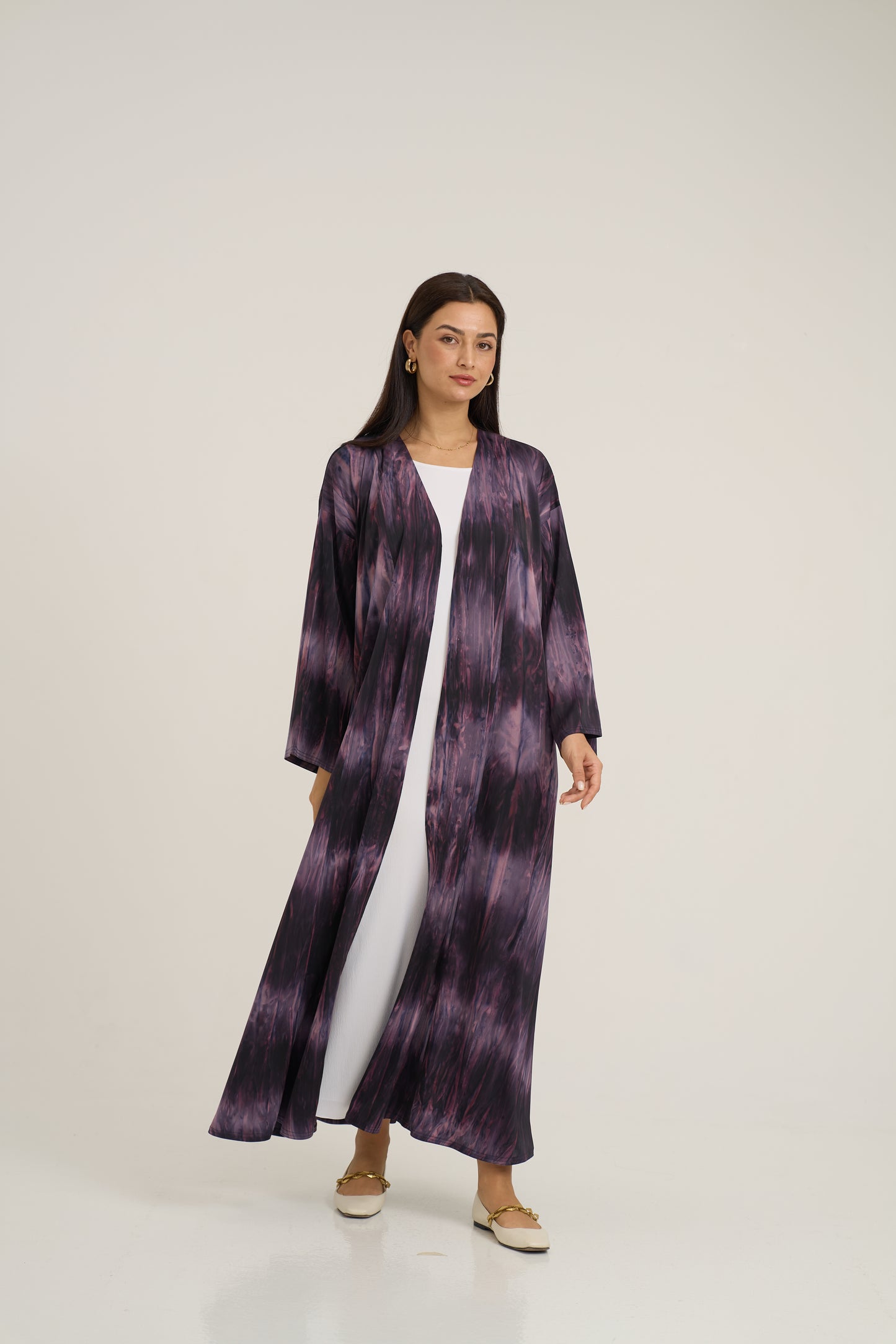 Printed Light Crepe Abaya
