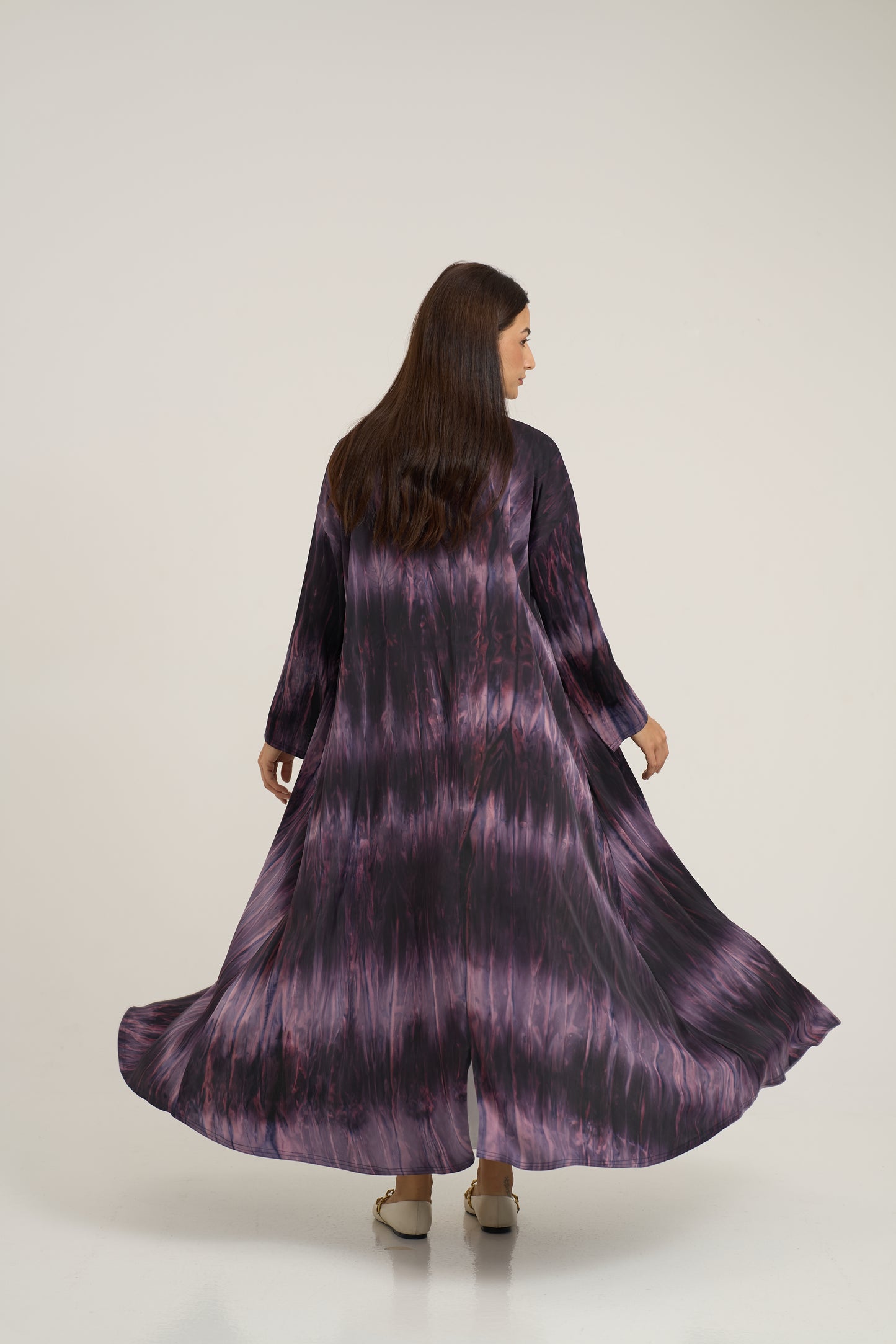 Printed Light Crepe Abaya