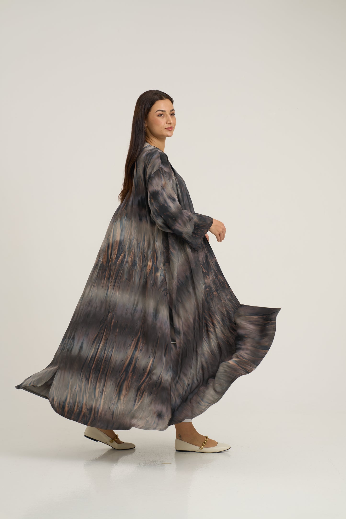 Printed Light Crepe Abaya