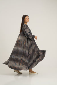 Printed Light Crepe Abaya