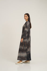 Printed Light Crepe Abaya
