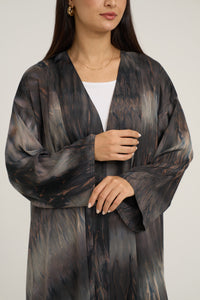 Printed Light Crepe Abaya