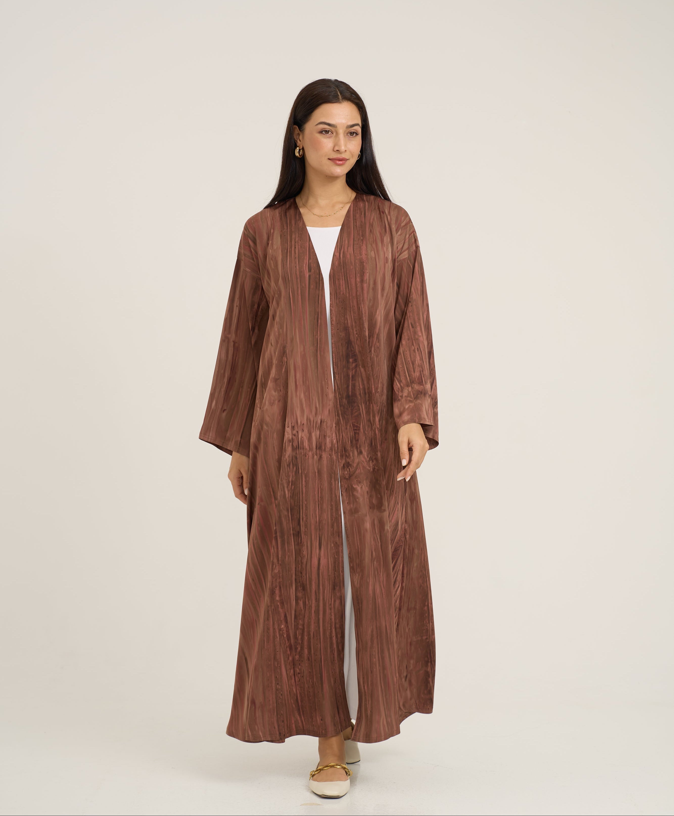 Printed Light Crepe Abaya