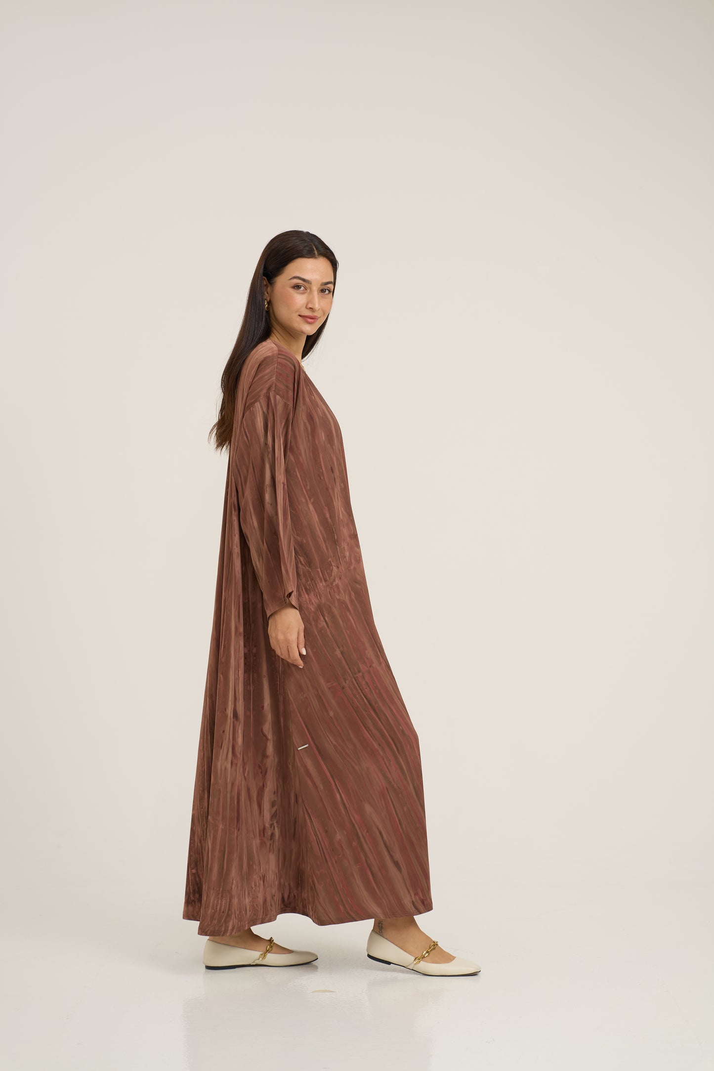 Printed Light Crepe Abaya