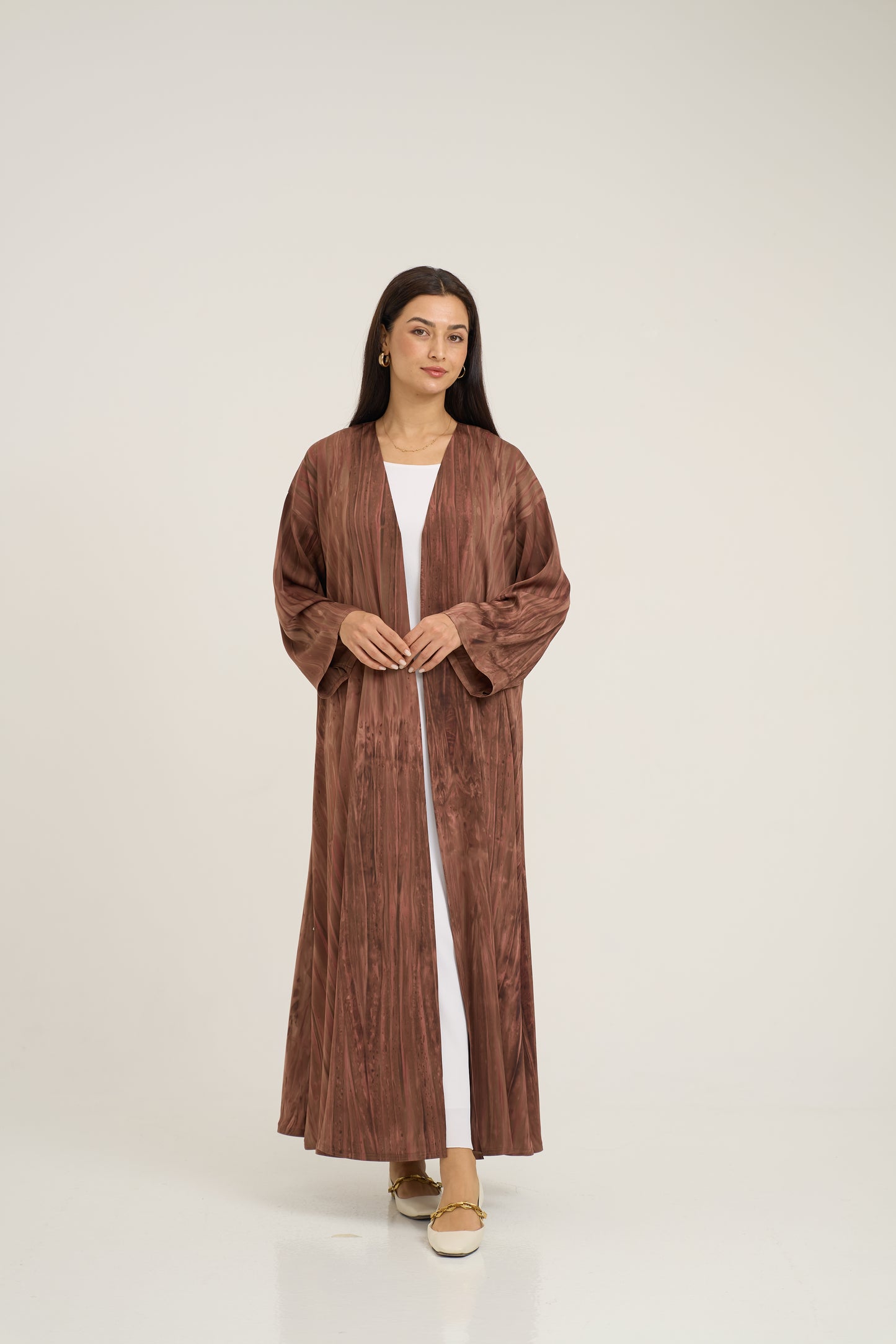 Printed Light Crepe Abaya