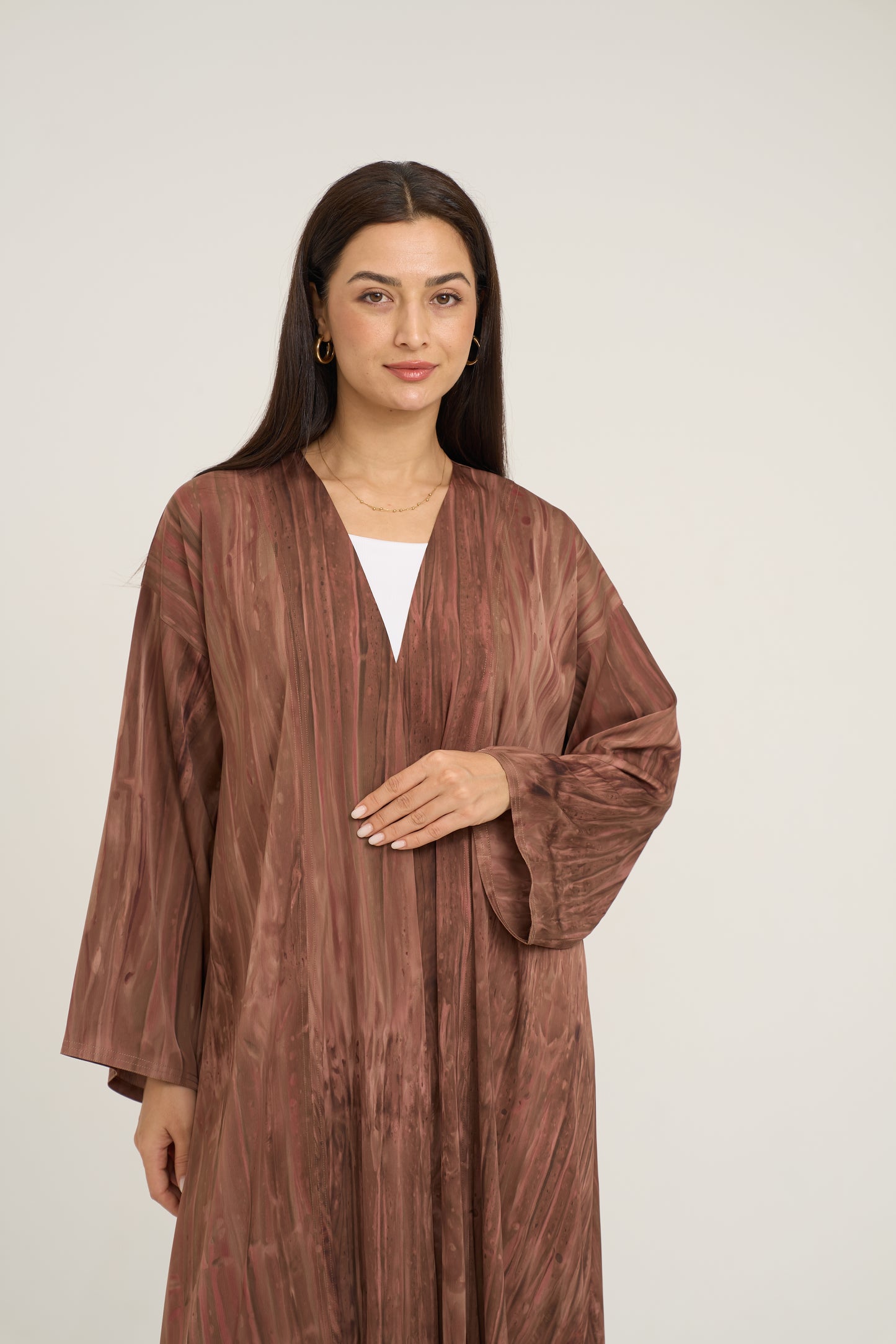 Printed Light Crepe Abaya