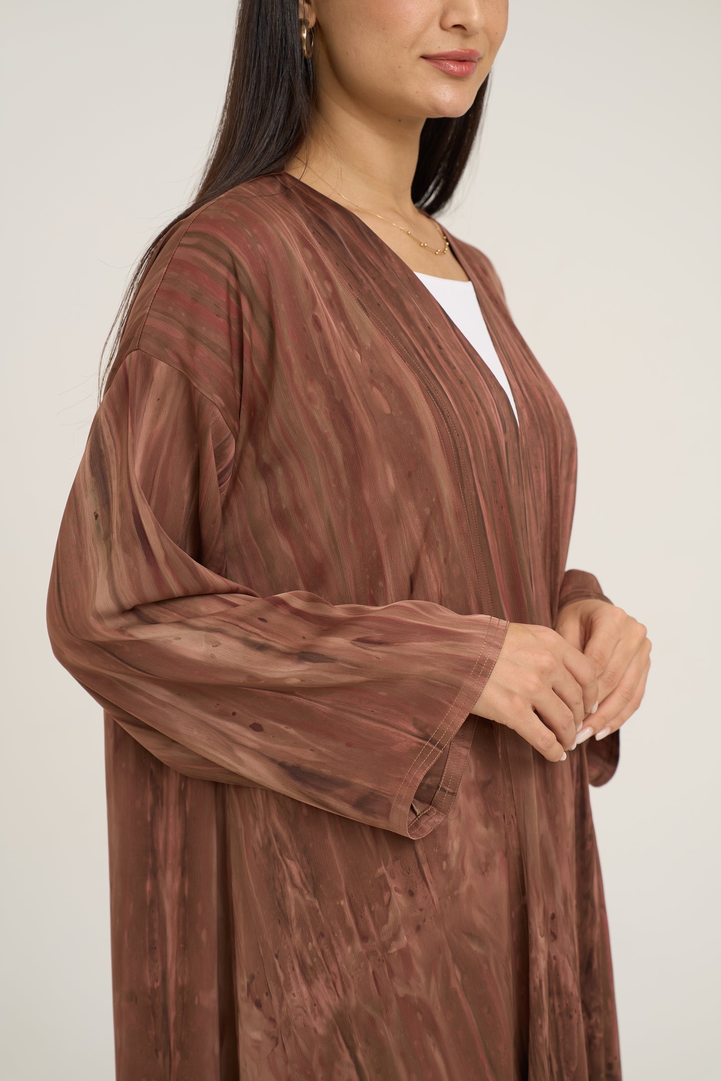 Printed Light Crepe Abaya