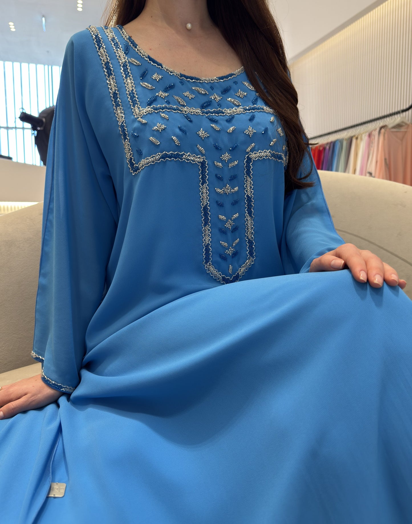 2 Pc Chiffon Handmade Embroidery